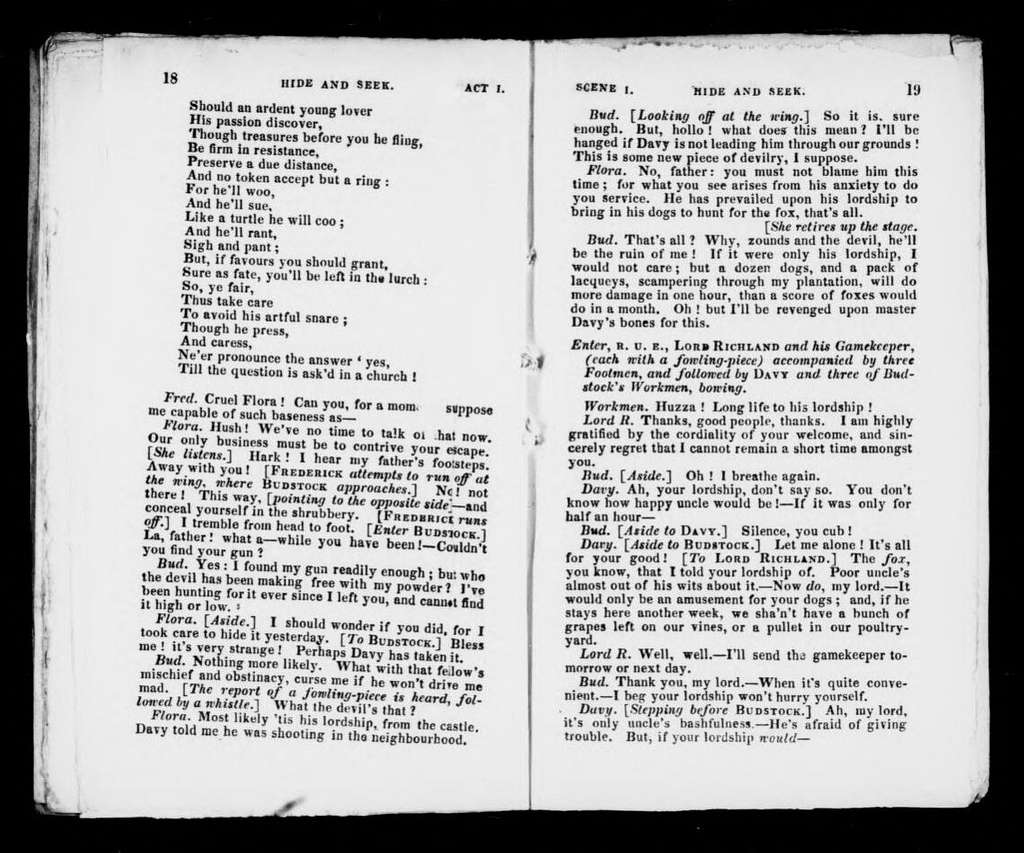 Hide and seek. Libretto. English