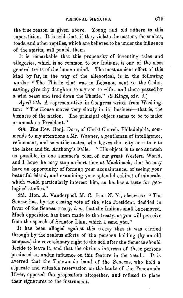 Personal memoirs of a residence of thirty years with the Indian tribes on the American frontiers: with brief notices of passing events, facts, and opinions, A.D. 1812 to A.D. 1842
