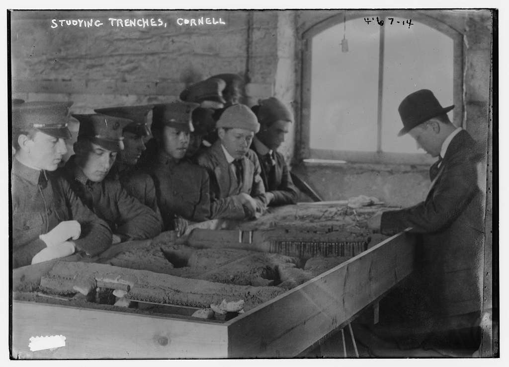 Studying trenches, Cornell