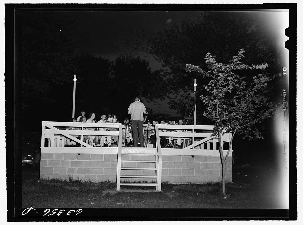 Band concert in park. Kellogg, Minnesota