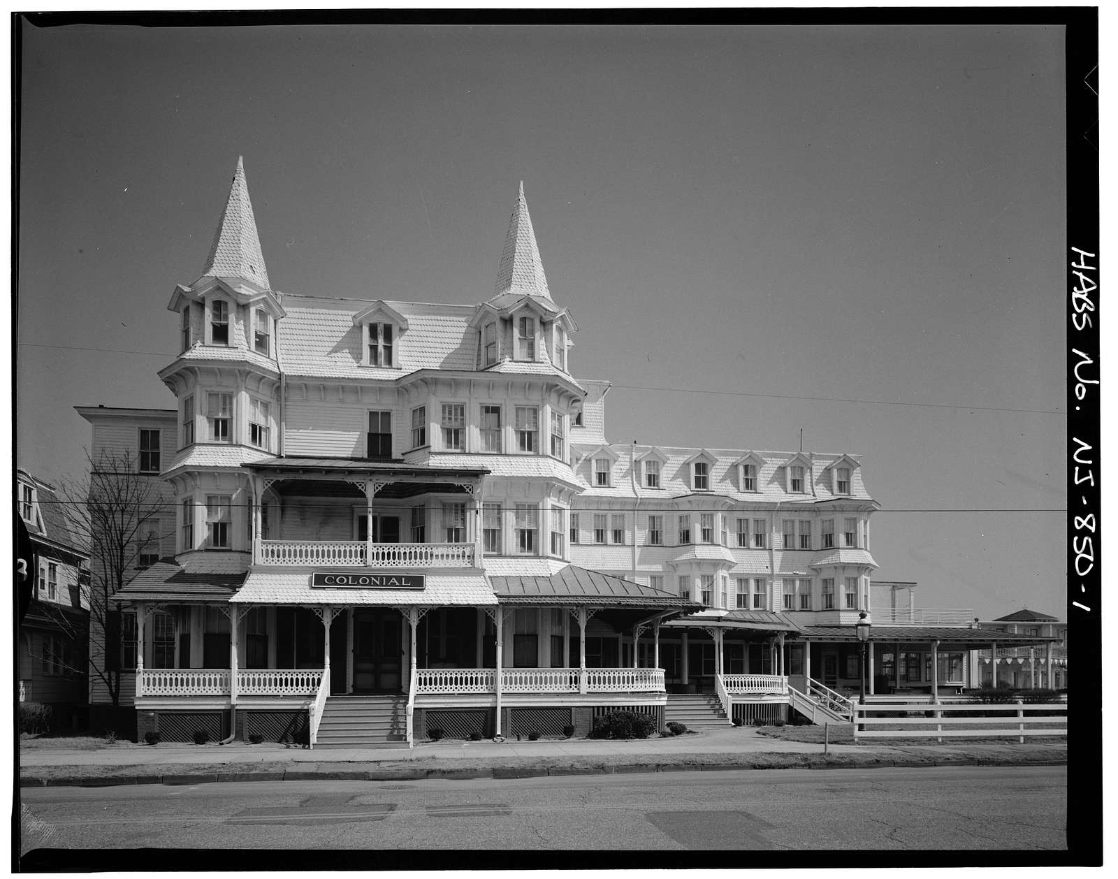 Colonial Hotel, Beach & Ocean Avenues, Cape May, Cape May County, NJ