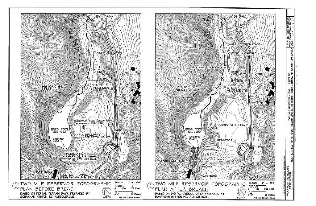 Two Mile Reservoir, Santa Fe River, intersection of Canyon & Cerro Gordo Roads, Santa Fe, Santa Fe County, NM