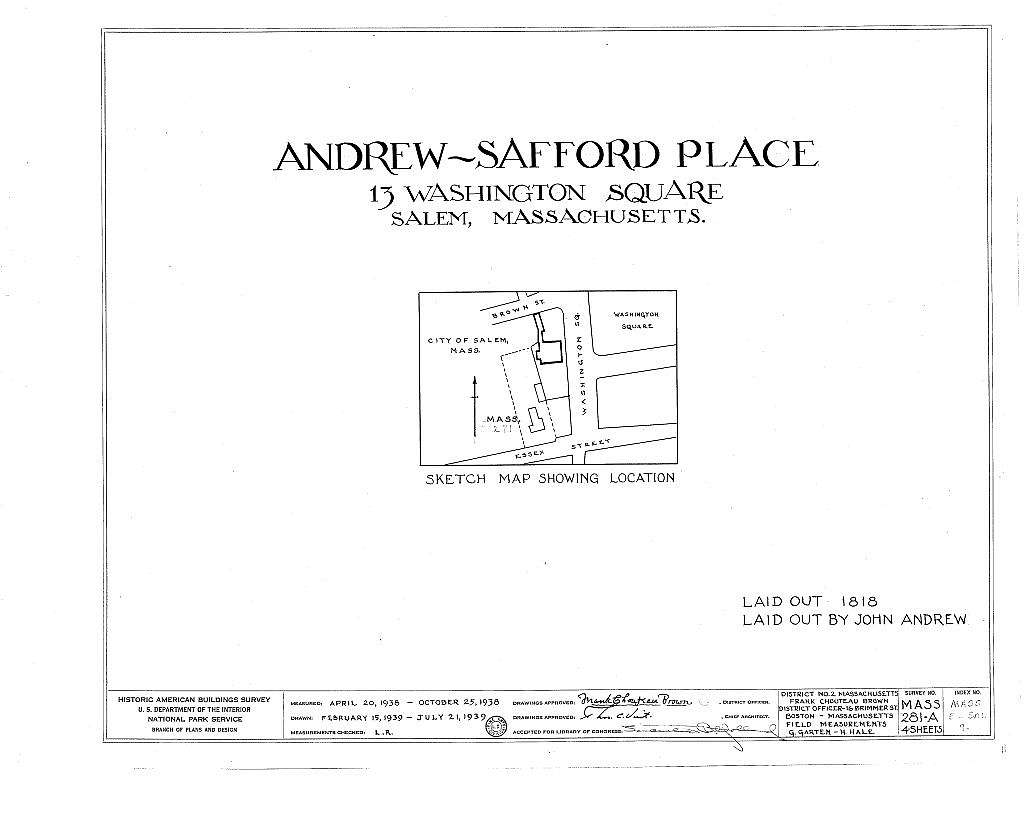 Andrew-Safford Place, 13 Washington Square, Salem, Essex County, MA