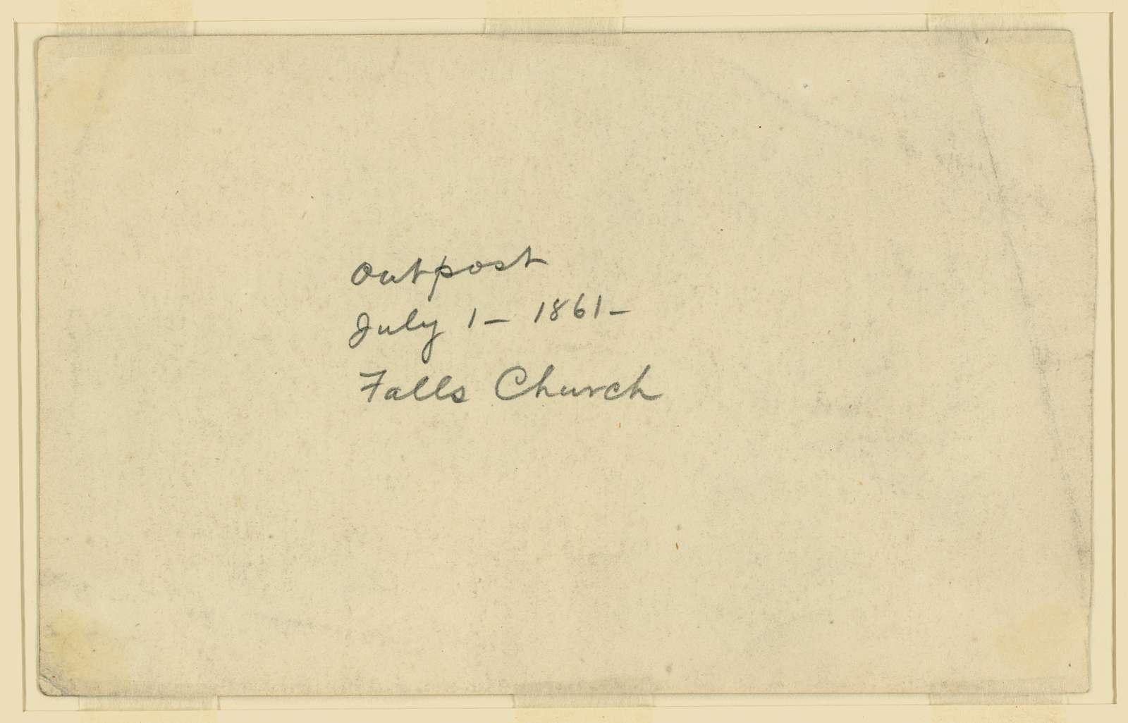 Falls Church, July 1st, 1861, Outpost