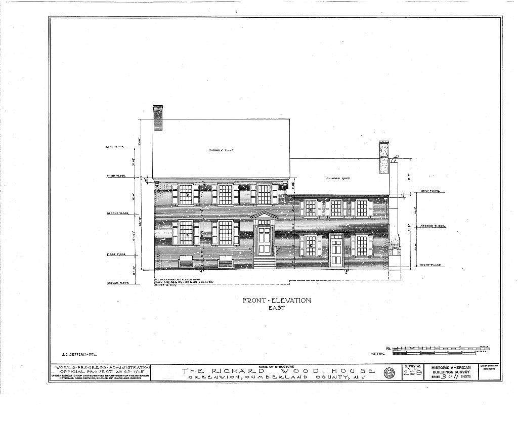 Richard Wood House, Main Street & Bacon's Neck Road, Greenwich, Cumberland County, NJ