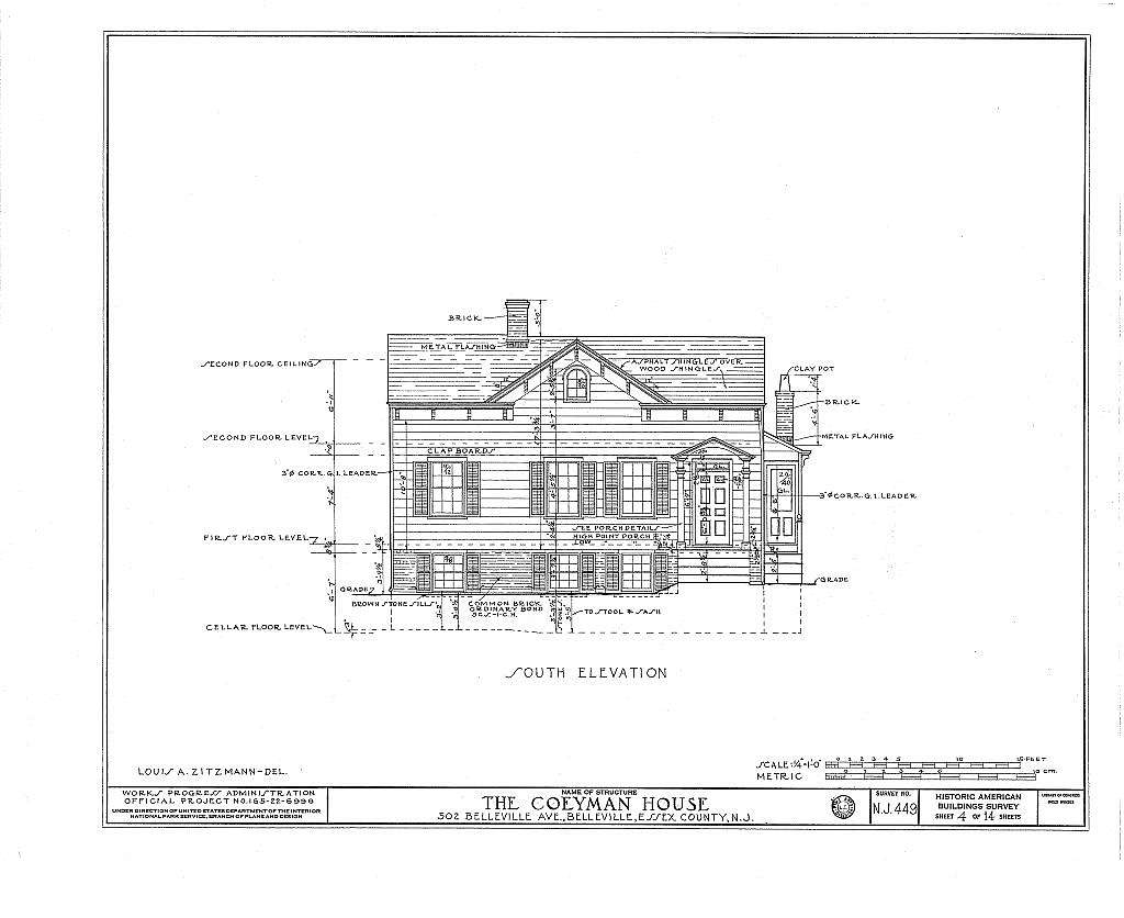 Coeyman House, 502 Belleville Avenue, Belleville, Essex County, NJ