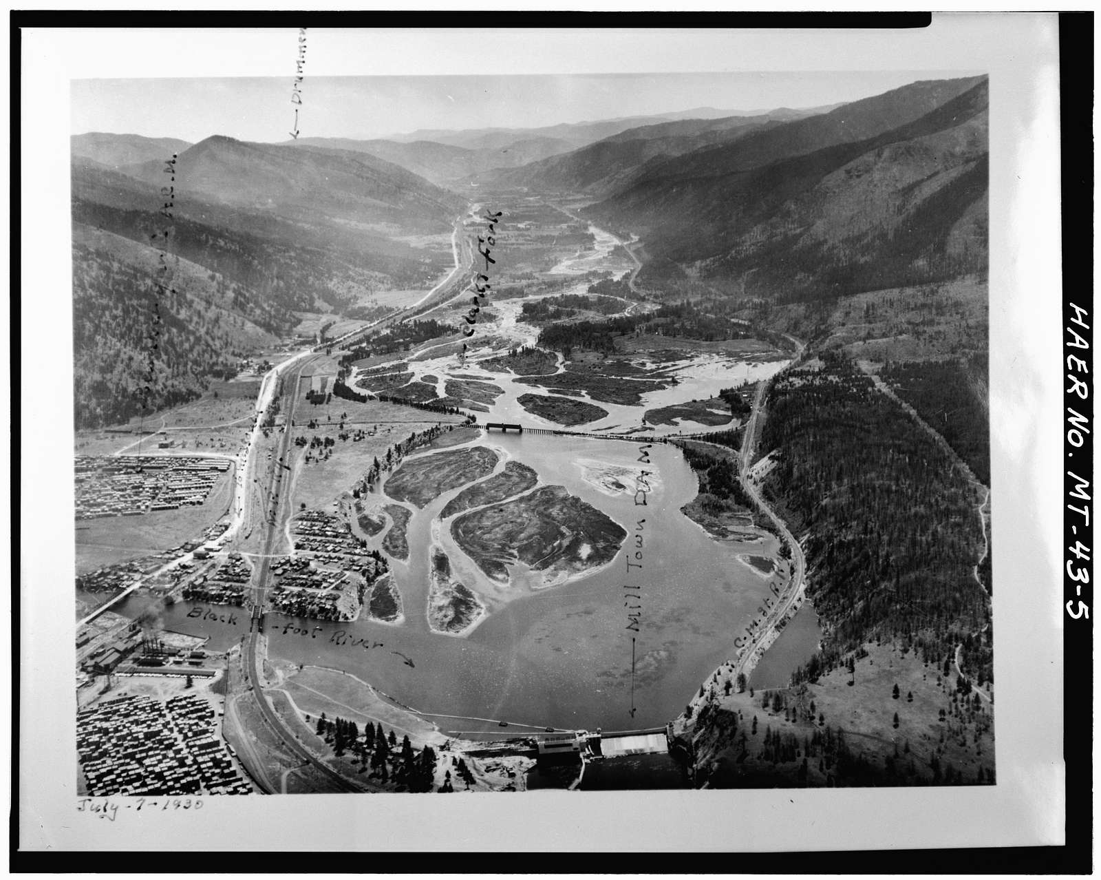 Milltown Dam, Clark Fork River, 6 miles upstream from Missoula, Milltown, Missoula County, MT