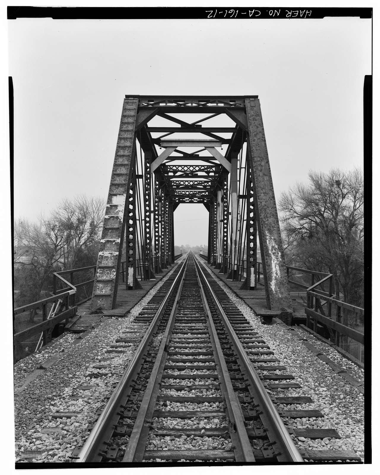Stanislaus River Bridge, Atchison, Topeka & Santa Fe Railway at Stanislaus River, Riverbank, Stanislaus County, CA