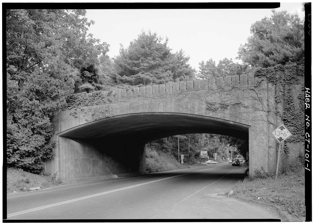 Merritt Parkway, Weston Road/Route 57 Bridge, Spanning Weston Road/Route 57, Westport, Fairfield County, CT