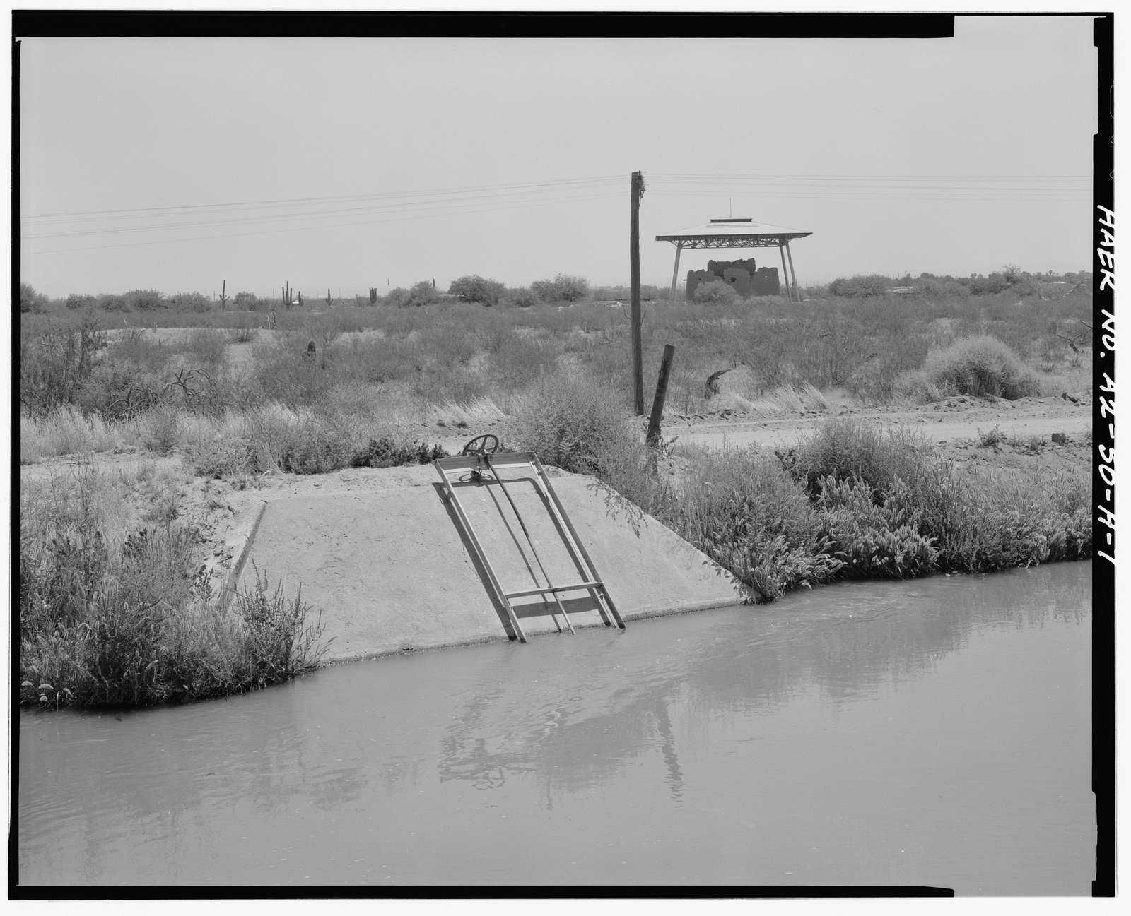 San Carlos Irrigation Project, Pima Lateral, Main Canal at Sacaton Dam, Coolidge, Pinal County, AZ