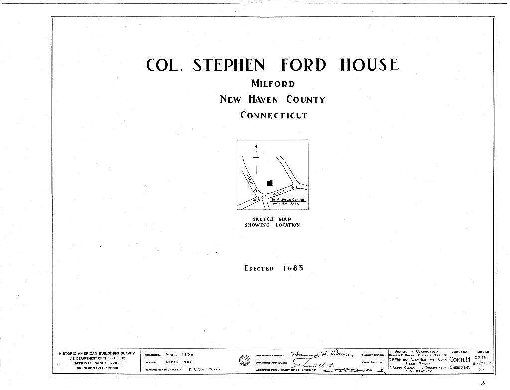 Colonel Stephen Ford House, West Main Street, Milford, New Haven County, CT