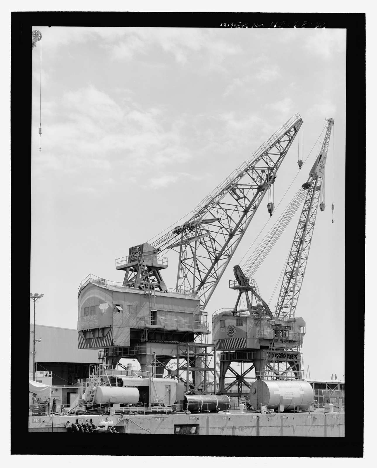 U.S. Naval Base, Pearl Harbor, Exterior Cranes, Waterfront Crane Track System, Pearl City, Honolulu County, HI
