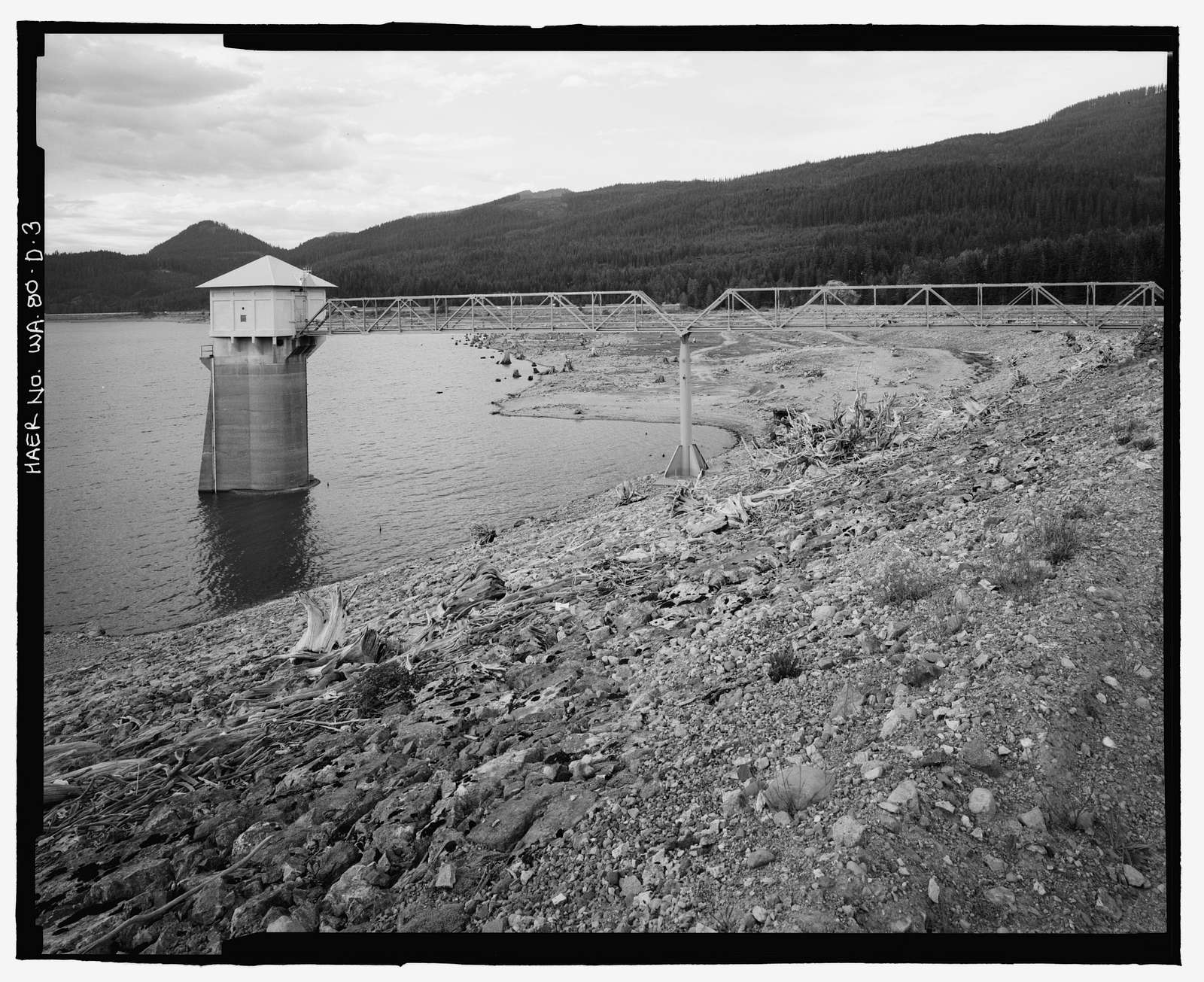 Keechelus Dam, Outlet Tower, Yakim River, 10 miles northwest of Easton, Easton, Kittitas County, WA