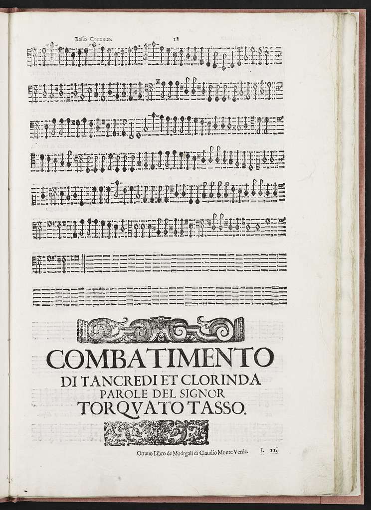 Madrigali gverrieri, et amorosi con alcuni opuscoli in genere rappresentatiuo, che saranno per breui episodij frà i canti senza gesto, libro ottavo