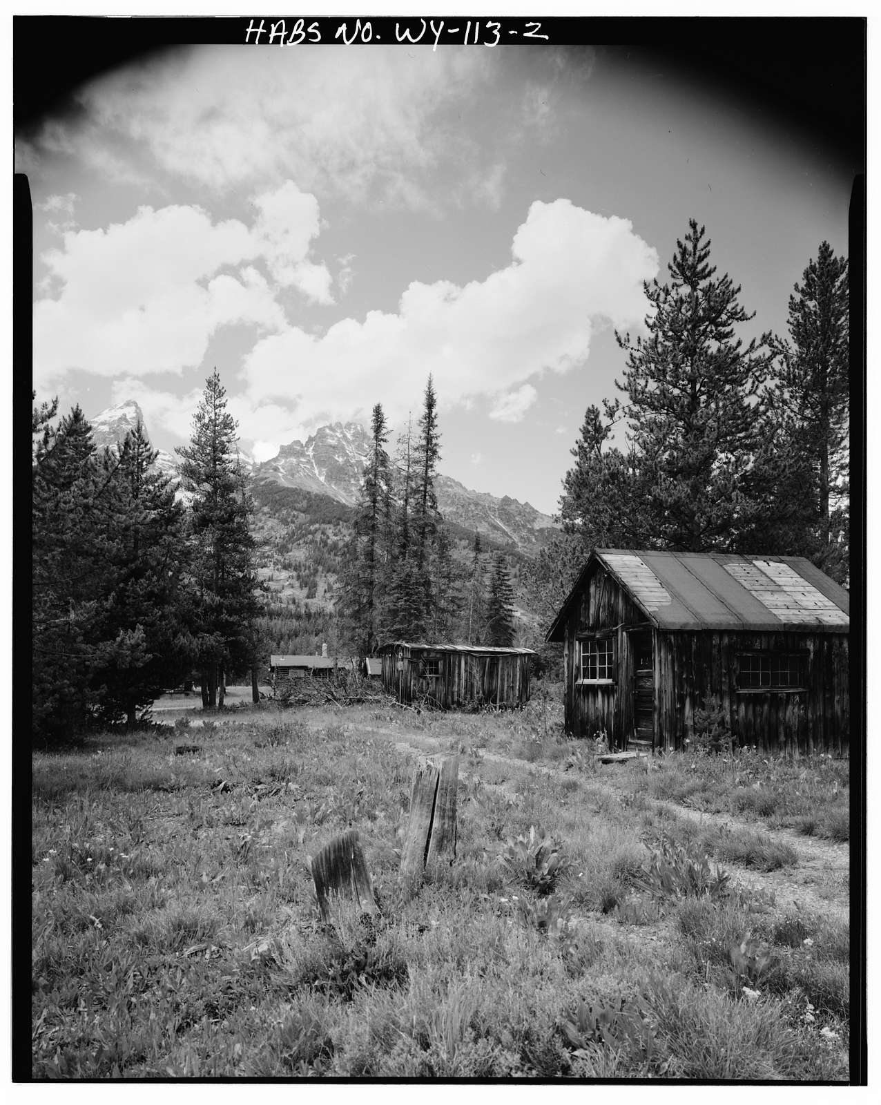 Geraldine Lucas Homestead, West bank Cottonwood Creek, 2.5 miles downstream from Jenny Lake, Moose, Teton County, WY