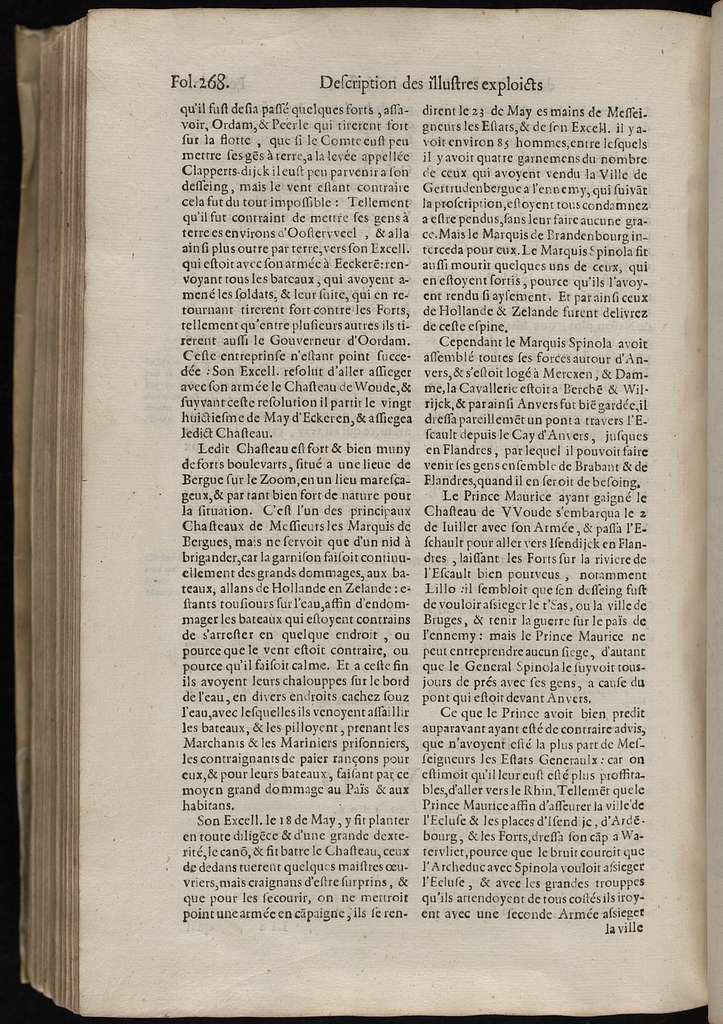 Description & representation de toutes les victoires tant par eau que par terre, lesquelles Dieu a octroiees aux nobles, hauts & puissants seigneurs, messeignrs. les Estats des Provinces vnies du Païs-Bas, souz la conduite & gouuernement de Son Excellence, le prince Mavrice de Nassav.